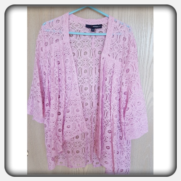 Woman Within Sweaters Nwot Womans Lilac Lace Shrug Size 24w Poshmark